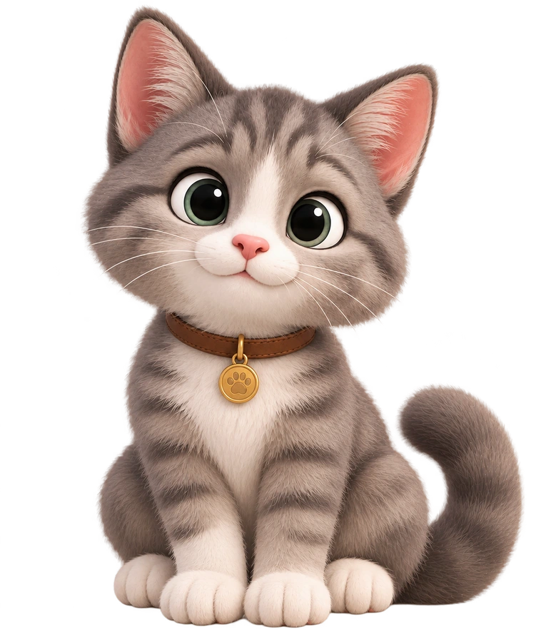 Doodle, a curious gray tabby kitten